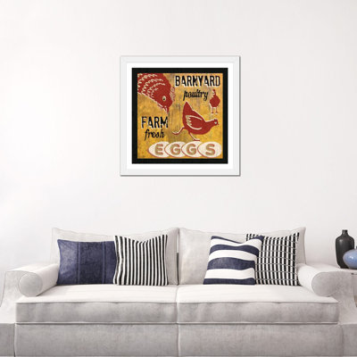 «Barnyard Poultry» par Erin Clark - reproduction d'art textuel