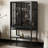 Black Solid Wood+Tempered Glass Display Cases