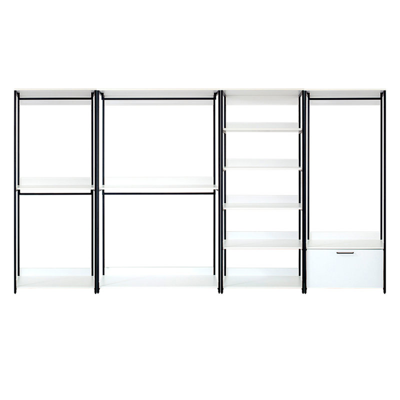 Système de placard en bois polyvalent avec structure en métal robuste