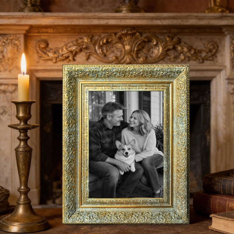 Cadre photo 3 pièces 5 "x 7" avec cadre PS, Antique Gold, 3, L 5 po x H 7 po