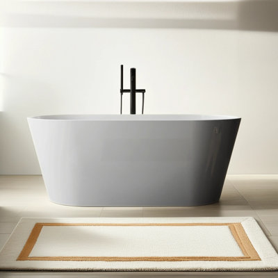 59'' x 30.75'' Freestanding Soaking Acrylic Bathtub