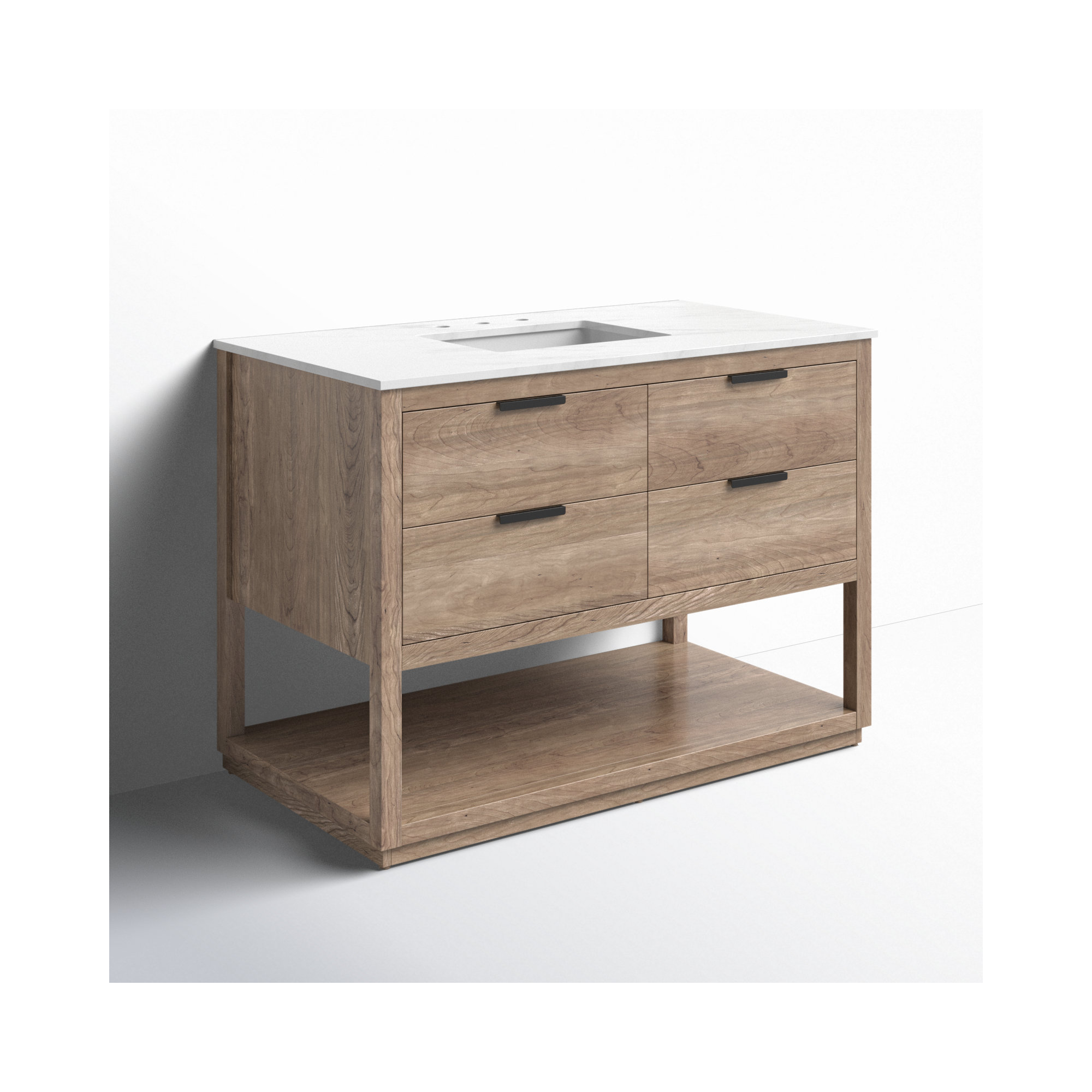 Felicity 42'' Single Bathroom Vanity, Natural Oak