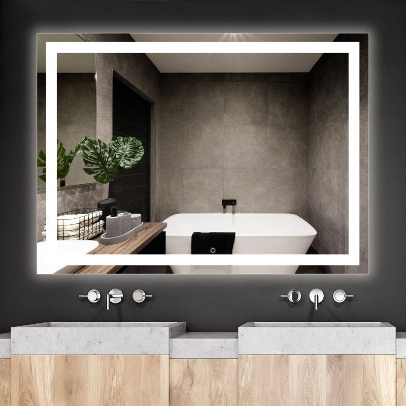 Miroir de maquillage / rasage mural Naliyah, 30 po x 42 po