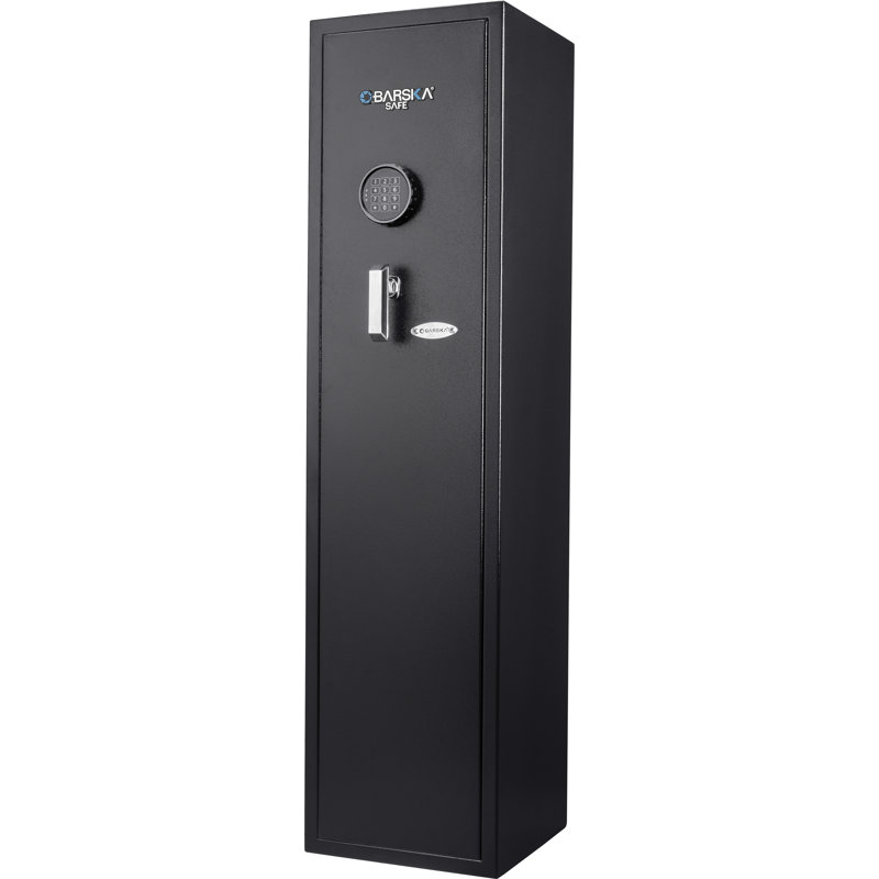 Black Steel Digital Keypad Rifle Safe with 4.33 Cubic Feet Capacity