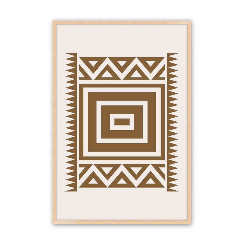 Motif tribal moderne II, H 21 po x l 17 po, Érable brut