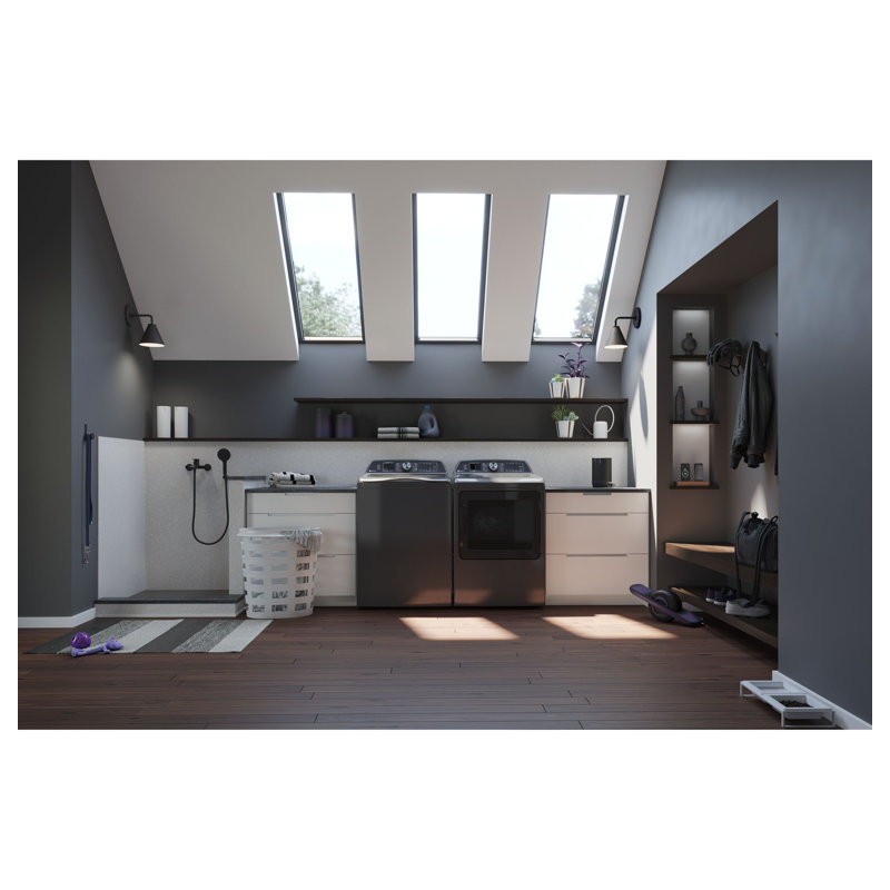 GE Profile™ ENERGY STAR® 5.4 cu. ft. Capacity Washer with Smarter Wash Technology and FlexDispense™, Diamond Gray, 5.4