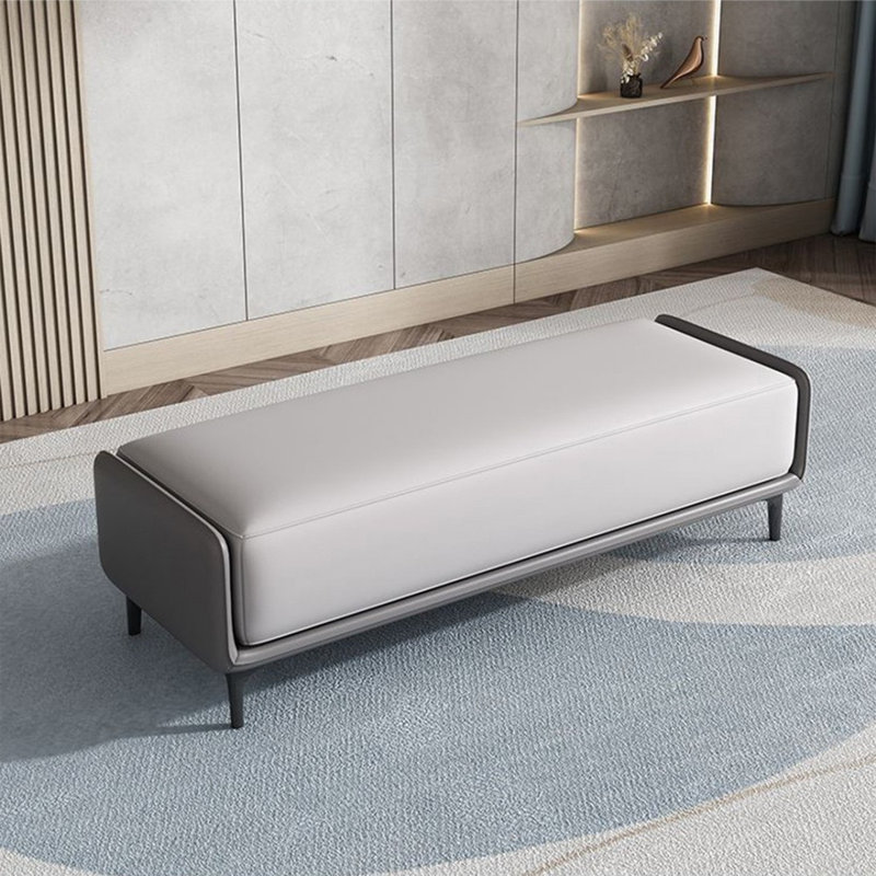 Banc rembourré Light Gay, Gris clair