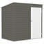 Remise de rangement horizontale en métal pour panneau horizontal, 6 x 4 pi, acier galvanisé gris
