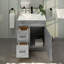 Base de meuble-lavabo 30 po avec armoire à tiroirs gris Shaker