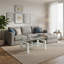 Table basse en verre trempé transparent, la conception à deux couches augmente l'espace de rangement, peut être utilisée comme table centrale de salon, pratique et esthétique