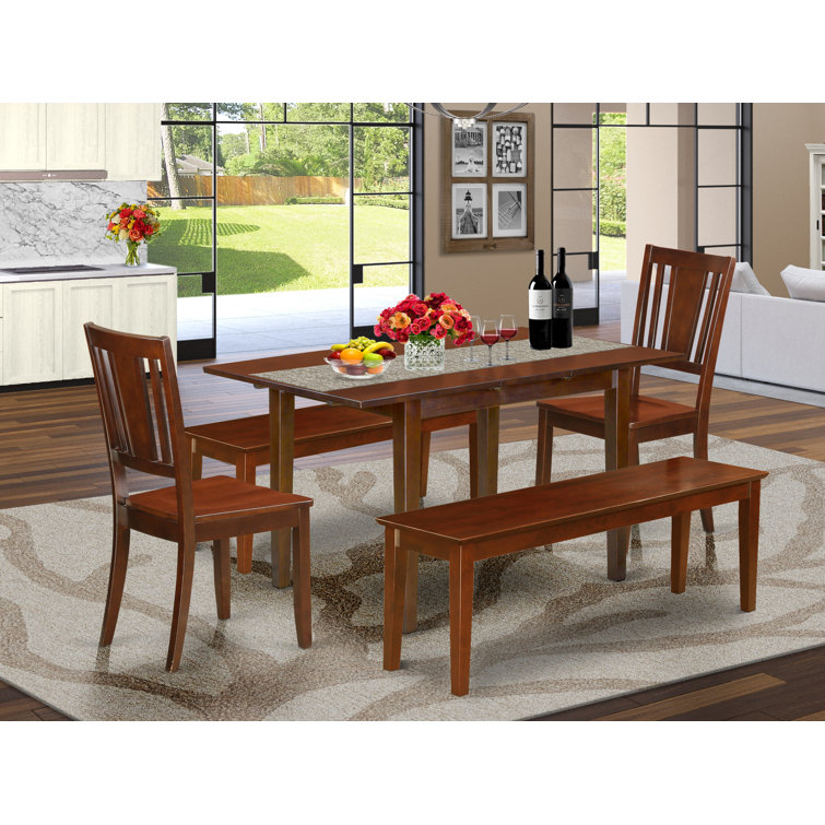 Valletta 4 - Person Solid Wood Top Four Leg Dining Set