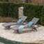 Chaise longue en osier crème