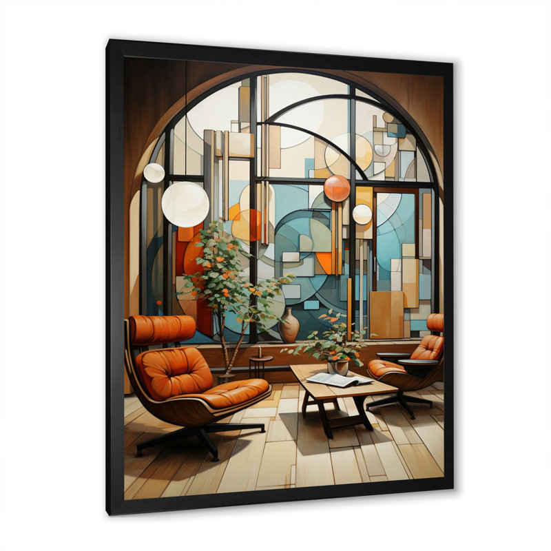 Knavel Mid Century Organic Harmony, reproduction d'art sur toile, Cadre photo noir, H 20 po x l 12 po x P 1 po