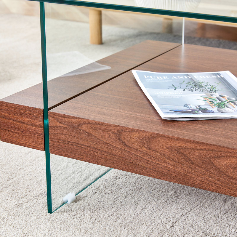 Table basse Hezekiah, Noyer