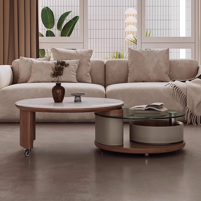 Retro-style microcrystalline coffee table