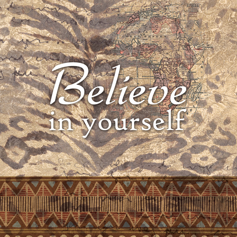 Believe Tribal - Wrapped Canvas Print, 122cm H x 122cm W x 3.8cm D