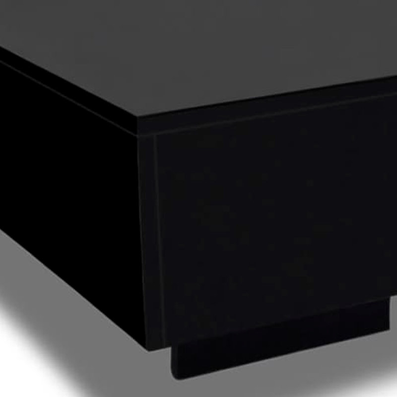 vidaXL Coffee Table Rectangular End Table Side Table Living Room Furniture, 12.2" H x 33.5" L x 21.7" W, Black