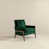 Green Cushion/Walnut Frame est en rupture de stock