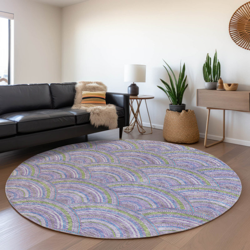 Tapis Chayden avec envers antidérapant, Rond 8 pi
