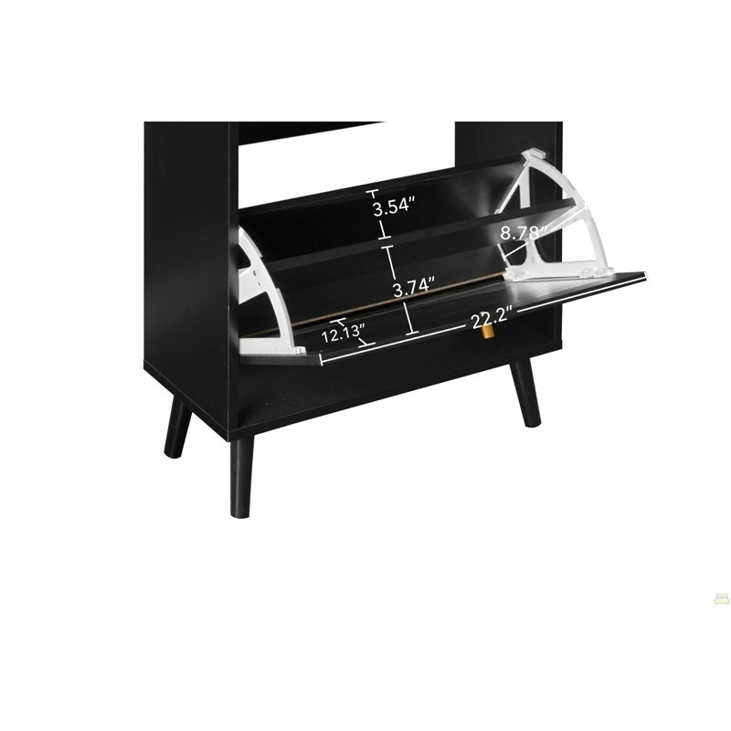Rattan, Allen 2 Door 1 Drawer Cabinet, Shoe Rack