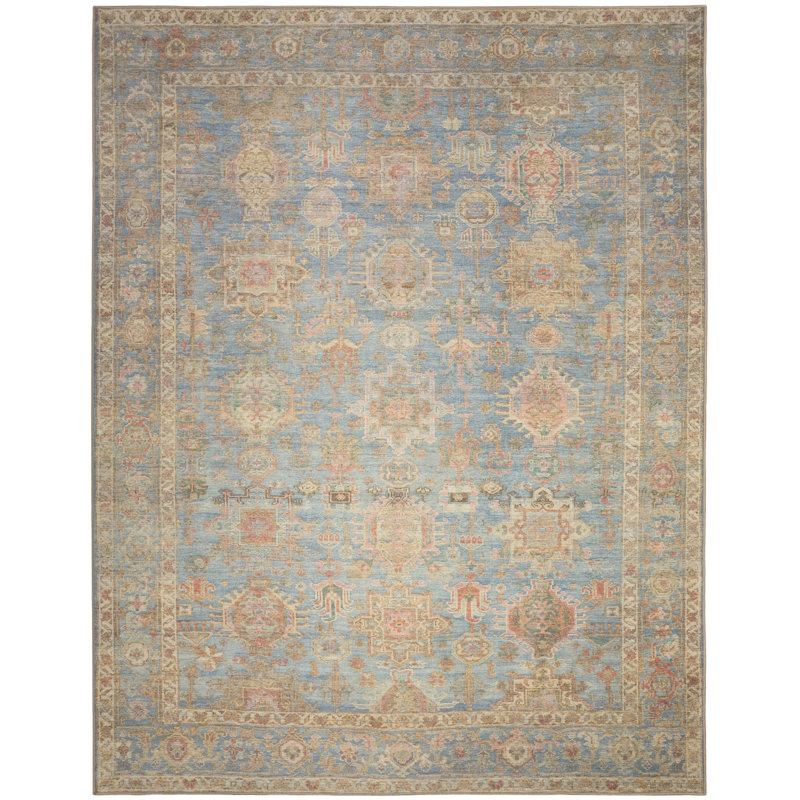 Heriberto Machine Washable Vintage Area Rug, Rectangle 9'10" x 13'2"