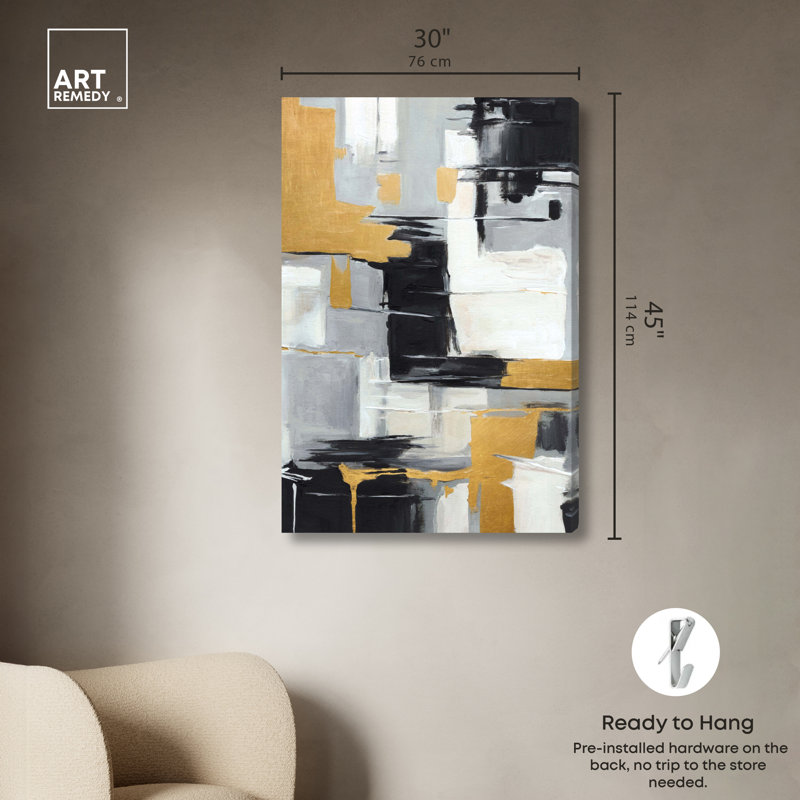 «Gilded Silence I - Ira Colmeva», reproduction d'art sur toile par Art Remedy, 30 x 45, 45"H x 30"W, Canvas Unframed