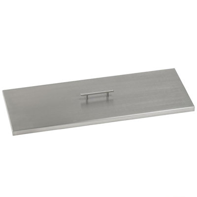 Couvercle de foyer rectangulaire en acier inoxydable