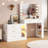 LED Makeup Dressing Table - with 3 Drawers + Dimmable Mirror, Modern Bedroom Vanity Desk-106498527