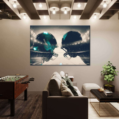 " Football Clash Canvas Print "