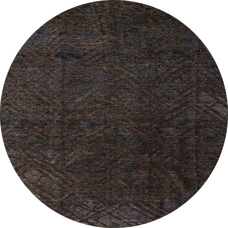 Tapis abstrait moderne 4607, Rond 5 pi