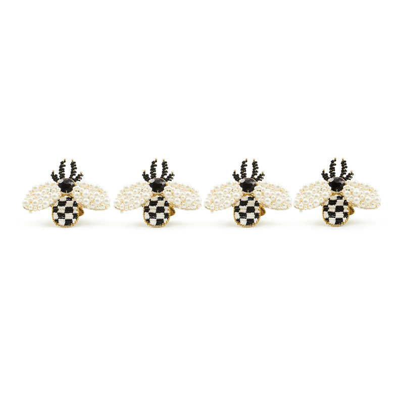 Bee Napkin Rings, Set Of 4
