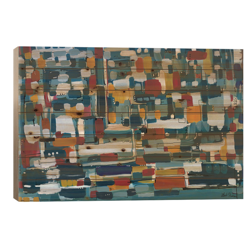 «Modern Theory» par Leah Nadeau - impression sur bois sans cadre, H 26 po x l 40 po x P 1,5 po
