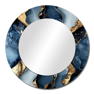 Coastal Liquid Waterfall Of Marble I - Abstract Mirror Wall Decor - Printed On Metal