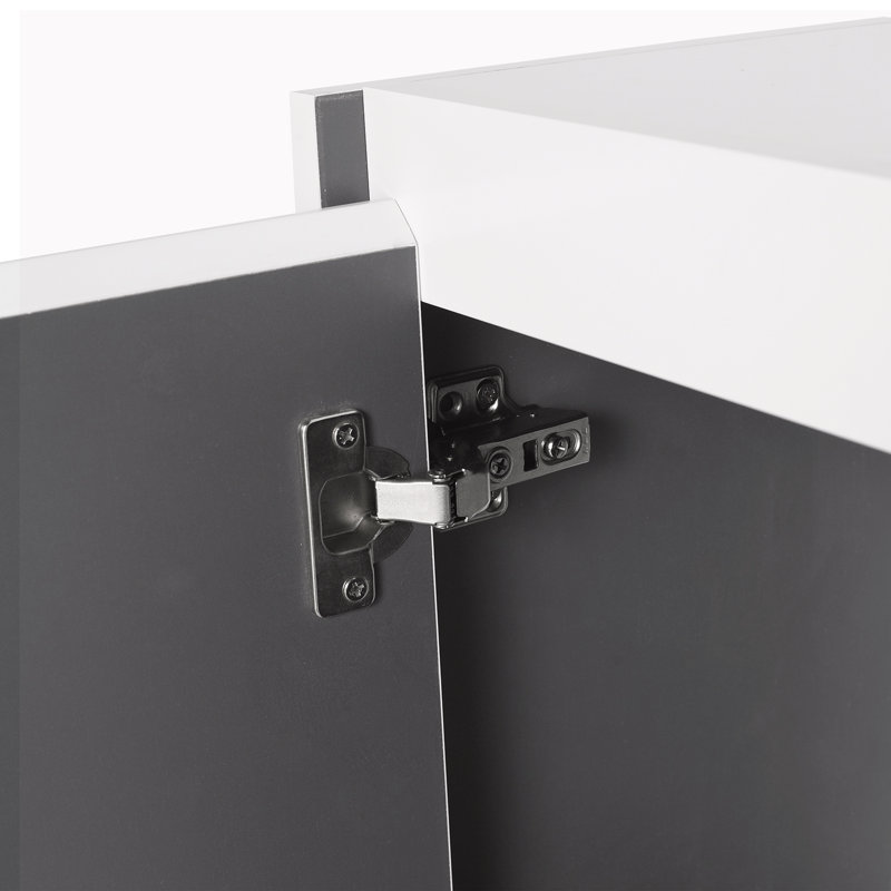 Float Mounting Design Bathroom Side Cabinet, White