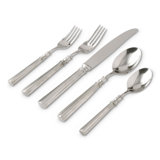 Lucia 5 Piece 18/10 Stainless Steel Flatware Set, Service for 1