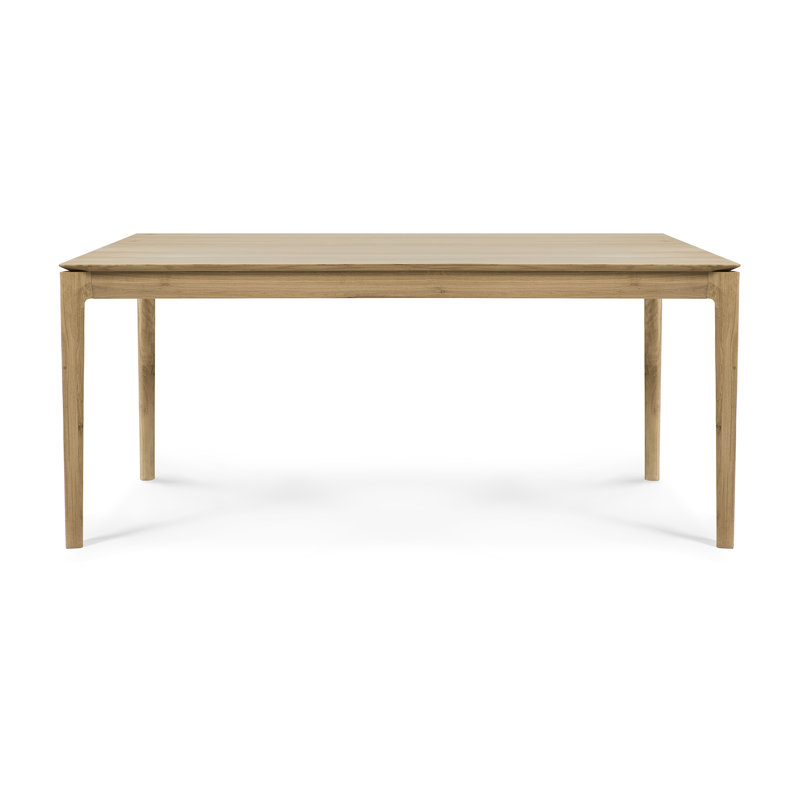 Bok Solid Wood Dining Table, Varnished Oak, 30"H x 79"L x 37.5"W