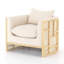 Fauteuil demi-tonneau en polyester 31,5 po Isidor-120199910-87081486