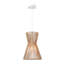 Luminaire suspendu blanc mat 1 lumière avec abat-jour en ficelle naturelle