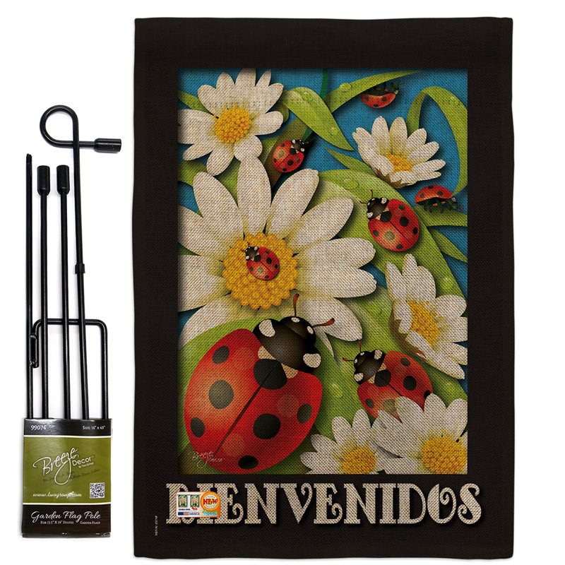 Double Sided 18.5'' H x 13'' W Polyester Flag Set