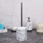 Marbre naturel 14,5 po H Brosse de toilette et support autoportant