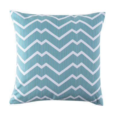 Coussin décoratif carré Aqua Zigzag