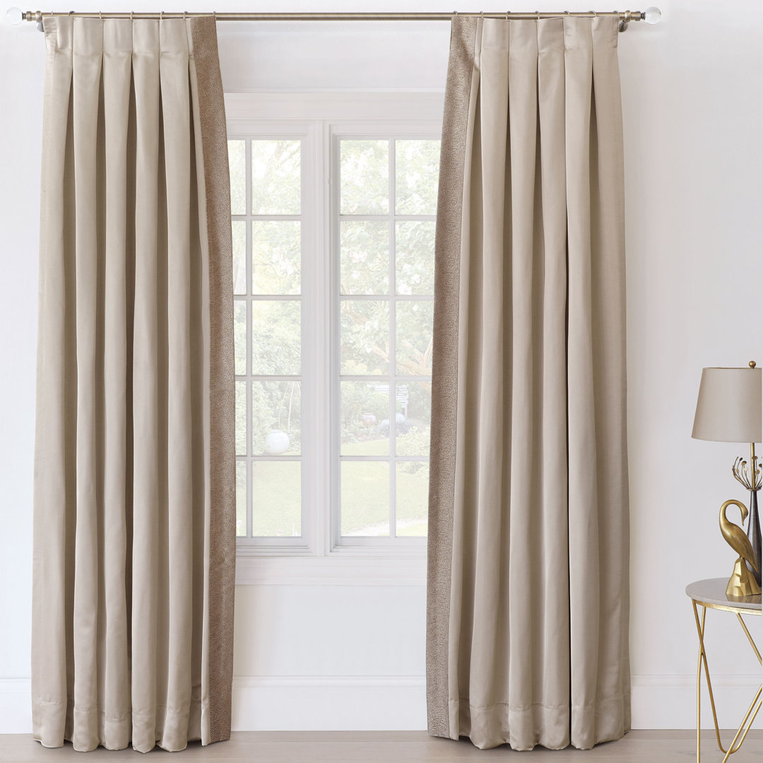 Arwen Polyester Room Darkening Curtain Single Panel Eastern Accents Size per 
