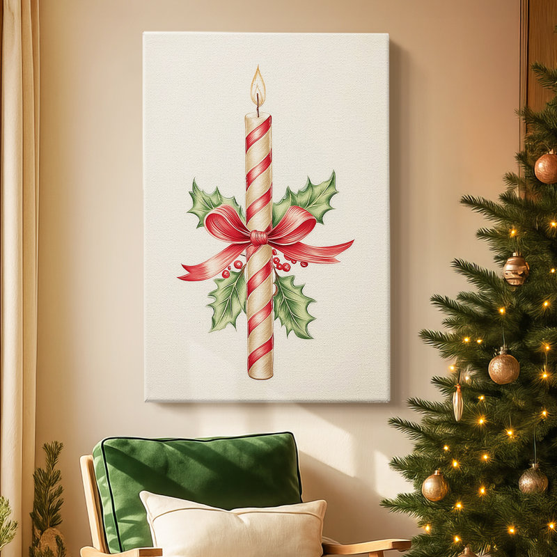 Hearth of Tinsel - Bénédiction dorée - Toile tendue avec châssis de qualité supérieure, H 60 po x l 40 po