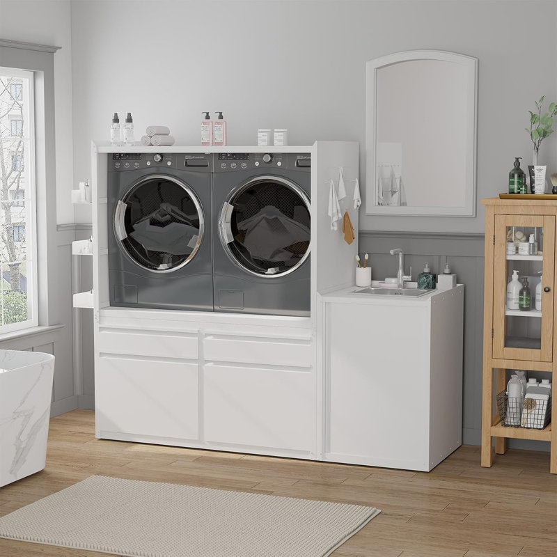 Laundry Pedestal With Sink Cabinet