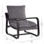 Chaise Sling revêtue de tissu gris anthracite avec structure en métal-330634215