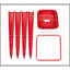 Tabouret à hauteur de comptoir de 30 pouces, ensemble de 2 tabourets de bar en métal sans dossier, non empilable, amovible et facile à assembler, conception peu encombrante pour îlot de cuisine / bar / café / salle à manger (rouge)-619615424-619615431-619615432