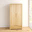 Bruner 2 Door Solid Wood Wardrobe