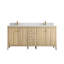 Chêne d'Atlanta 72 po X P 22 po Meuble-lavabo double en D -108734108