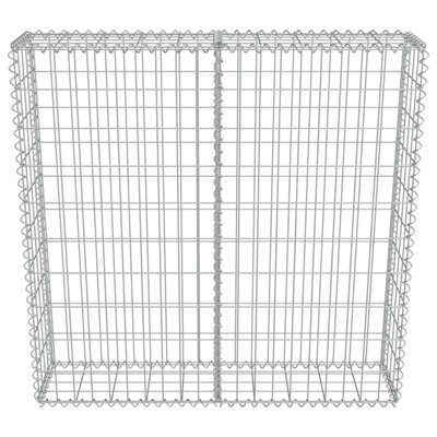 Silver Metal Gabion Wall
