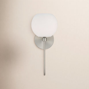 Ansley Single Light Glass Dimmable Armed Sconce
